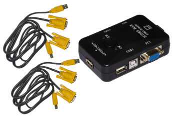 Switch Kvm USB VGA per 2 PC cavi inclusi