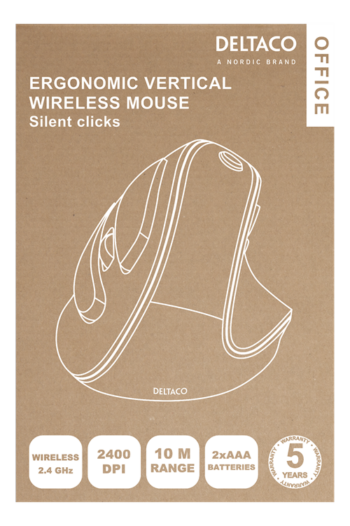 Mouse Deltaco Wireless Verticale