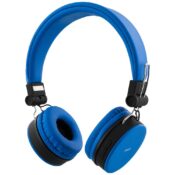 Cuffie Bluetooth con microfono ripiegab. Blu