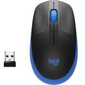 Mouse Wireless Logitech M190 Blu