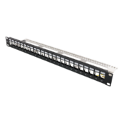 Patch Panel 24 Porte 1U vuoto Bk.