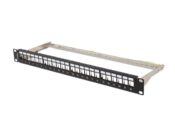 Patch Panel 24 Porte 1U vuoto Bk