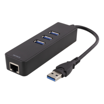 HUB USB 3.0 a 3 porte + 1 RJ45 Gigabit