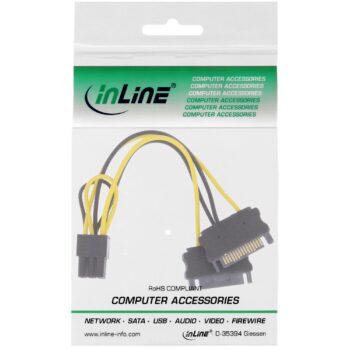 Cavo alim. InLine Int. 6Pin PCIe F a 2xSATA