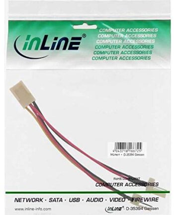 Cavo InLine alim.int.ventola 3 pin F a 2x3pin