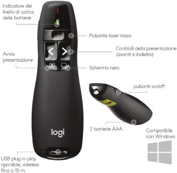 Puntatore Logitech Wireless Laser R400