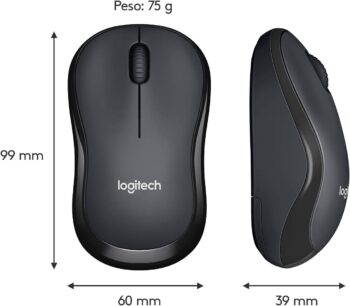 Mouse Wireless Logitech M185 Swift Grey