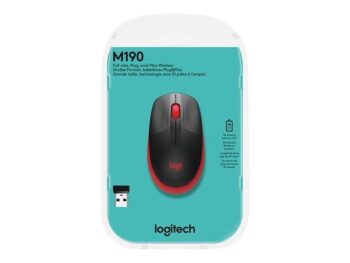 Mouse Wireless Logitech M190 Rosso