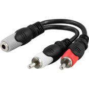 Adattatore multim. da 3,5 mm femm. a 2xRCA