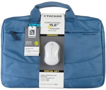 Borsa Tucano Idea 15,6"+ Mouse Wifi Azzurra