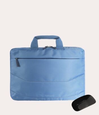 Borsa Tucano Idea 15,6"+ Mouse Wifi Azzurra