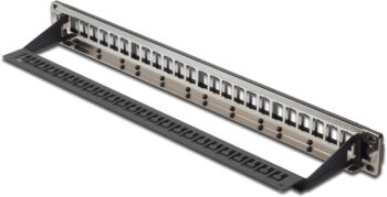 Patch Panel 24 Porte vuoto Nero