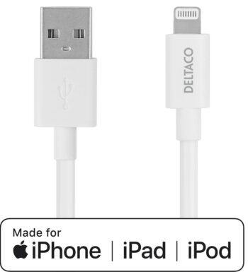 Cavo Deltaco da Lightning a Usb 2Mt MFi