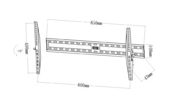 Supporto fisso per monitor da 37" a 72"