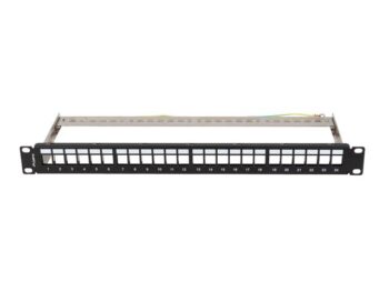 Patch Panel 24 Porte 1U vuoto Bk