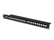 Patch Panel 24 Porte 1U vuoto Bk