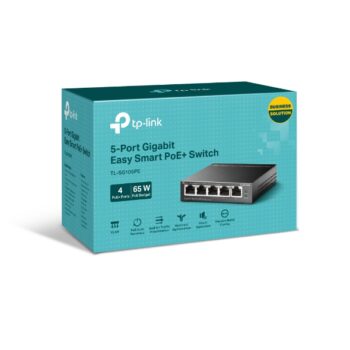 Switch di rete Tp-Link 5 Porte Gigabit,4 POE+