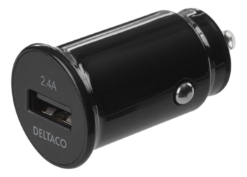 Caricatore Deltaco da auto 1x USB 2,4A