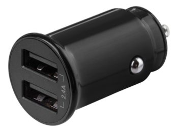 Caricatore Deltaco da auto 2x USB 2,4A