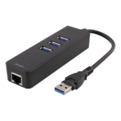 HUB USB 3.0 a 3 porte + 1 RJ45 Gigabit