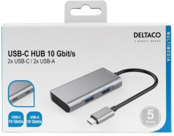 HUB USB-C 3.1 2 porte USB + 2 porte USB-C