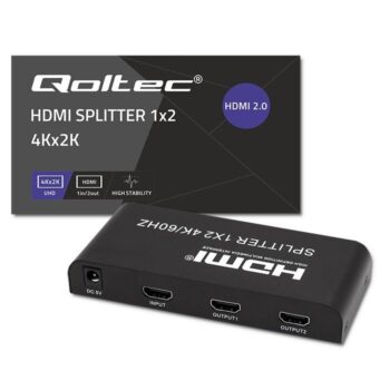 Splitter HDMI, 1 in a 2 out , 4K, HDCP nero