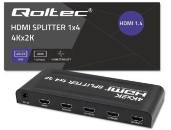 Splitter HDMI, 1 in a 4 out , 4K, nero