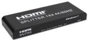 Splitter HDMI, 1 in a 4 out, 4K, HDCP nero