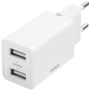 Caricatore Deltaco da casa 2xUSB 12W 2,4A